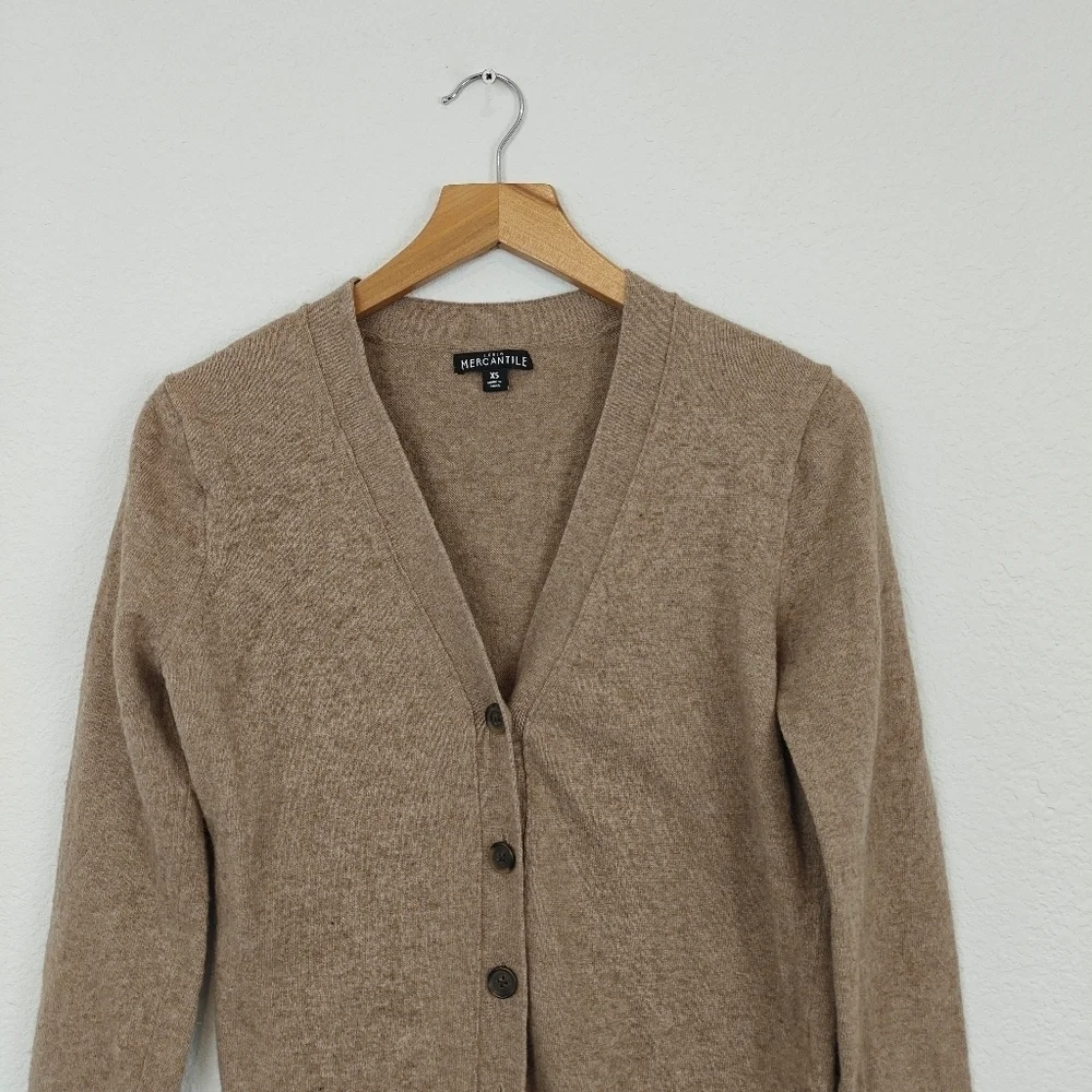 J. Crew Long Sleeve V Neck Button Up Wool Blend Light-Weight Cartigan XS